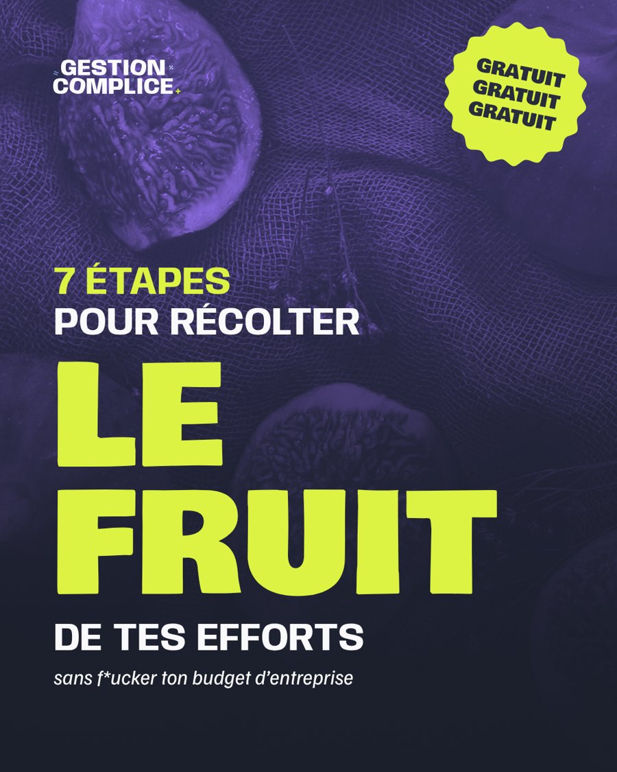Affiche de la gratuité LE FRUIT
